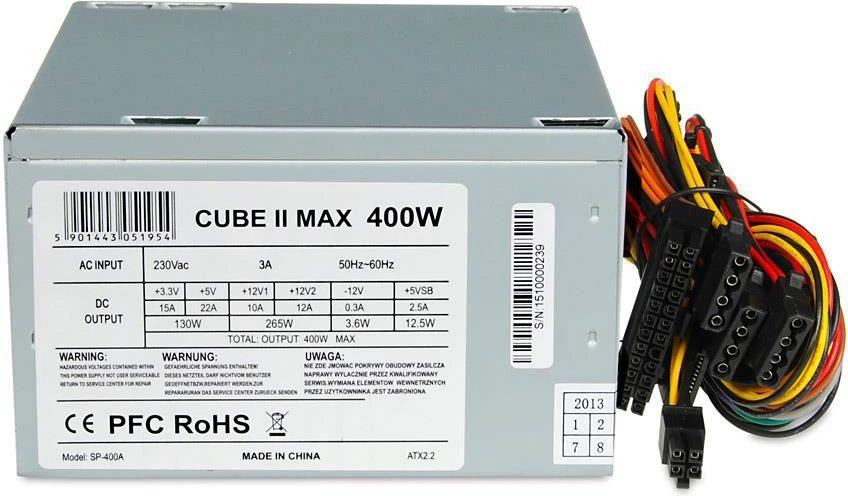 IBOX CUBE II maitinimo blokas 400W 12 CM VENTILIATORIUS