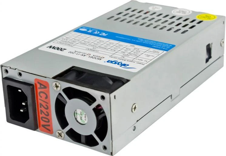 Akyga maitinimo šaltinis 1U mini ITX / Flex ATX 200W AK-I1-200 P4 PFC FAN 3xSATA