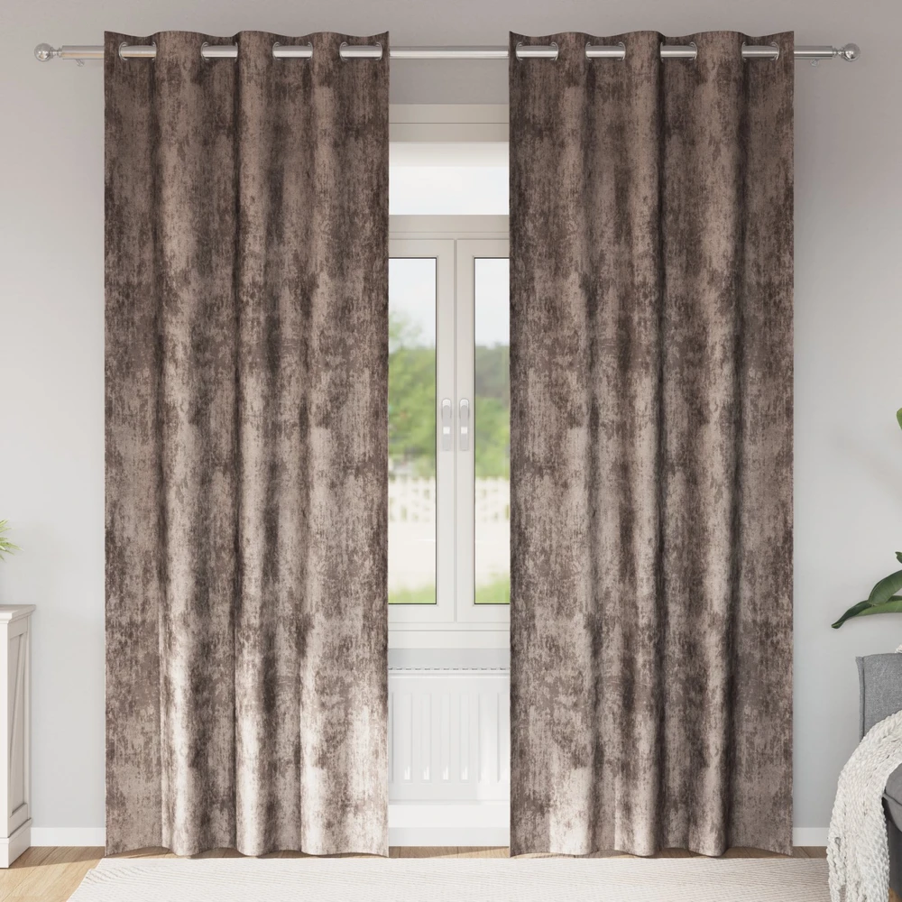 Aksominio tipo užuolaidos 2 vnt. Kapučino 260 x 140 cm Aksomas