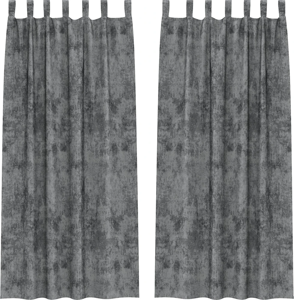 Aksominio tipo užuolaidos 2 vnt. Pilka 260 x 140 cm Aksomas