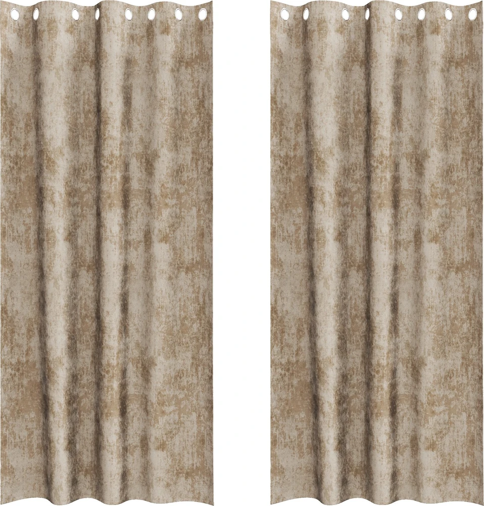 Aksominio tipo užuolaidos 2 vnt. šampano 245 x 140 cm Aksomas