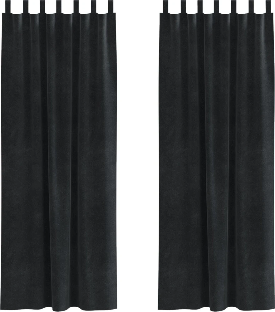 Užtemdymo užuolaidos 2 vnt. Juoda 140 x 260 cm Aksomas
