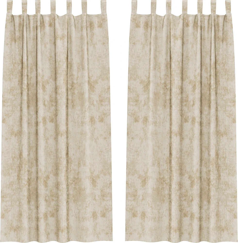 Aksominio tipo užuolaidos 2 vnt. Kreminė 260 x 140 cm Aksomas