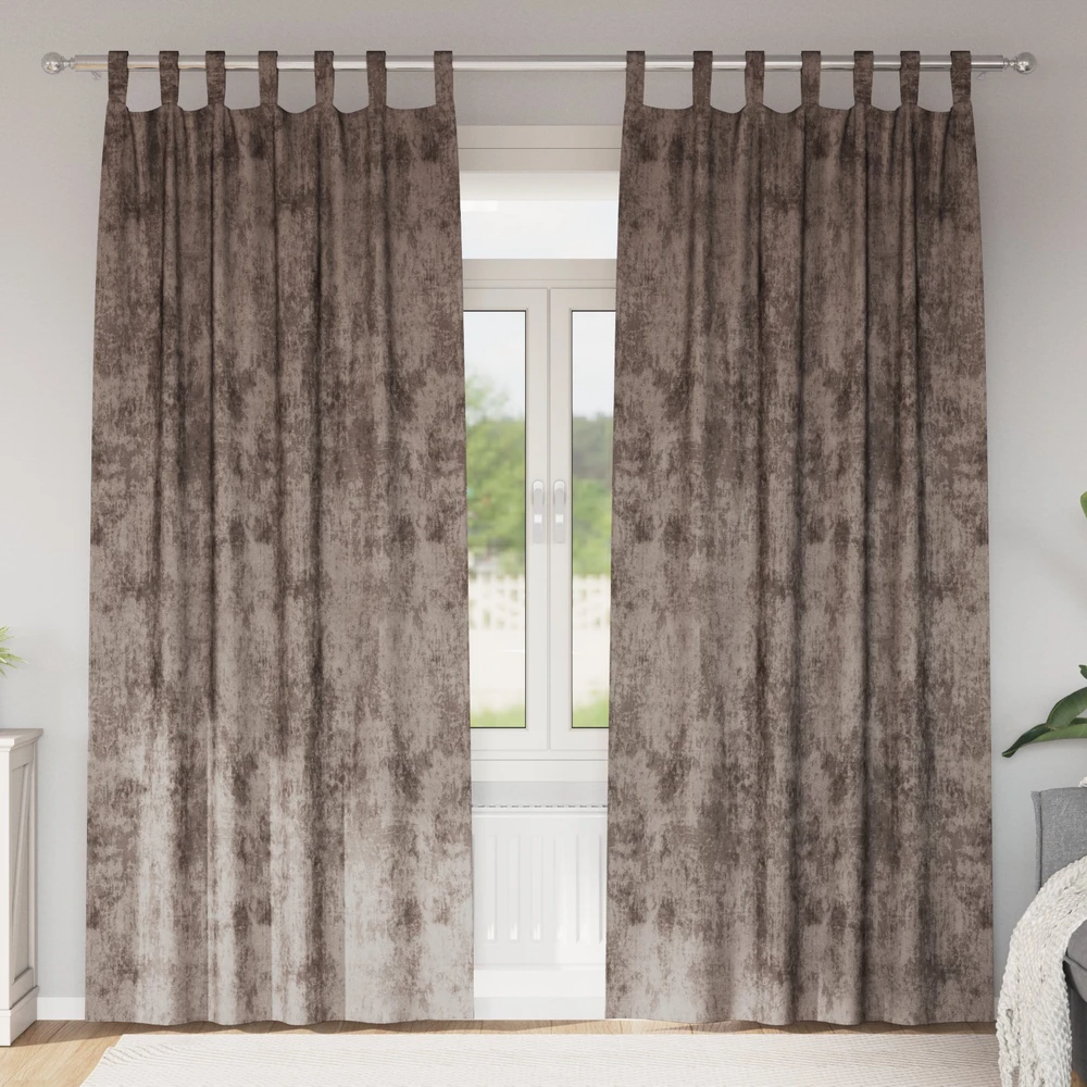 Aksominio tipo užuolaidos 2 vnt. Kapučino 260 x 140 cm Aksomas