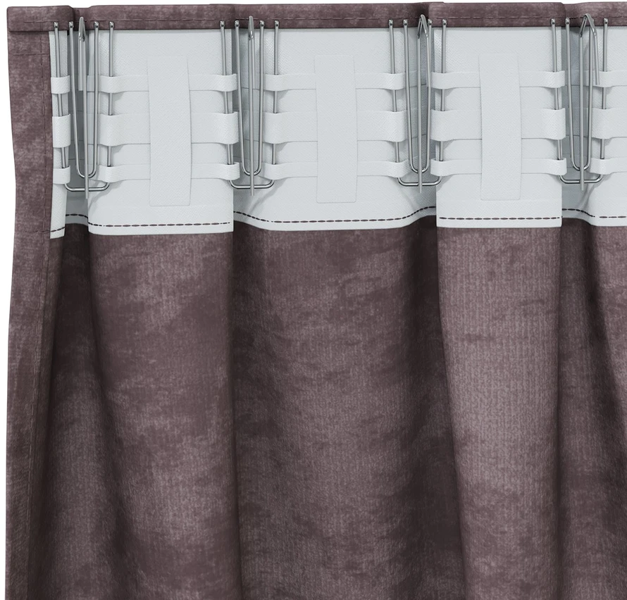 Aksominio tipo užuolaidos 2 vnt. Ruda 260 x 140 cm Aksomas