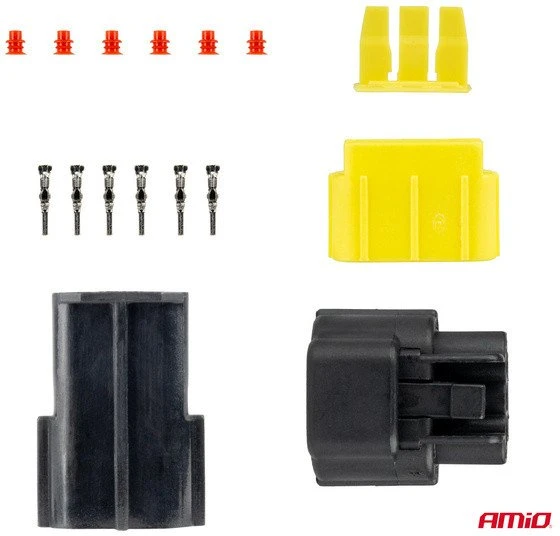 Vandeniui atsparių elektros jungčių rinkinys 3 kontaktų 2,2 mm amio-04347