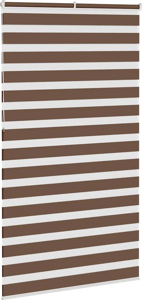 Zebrinės žaliuzės, rudos, 120x230 cm, audinys, plotis 115,9 cm, poliesteris