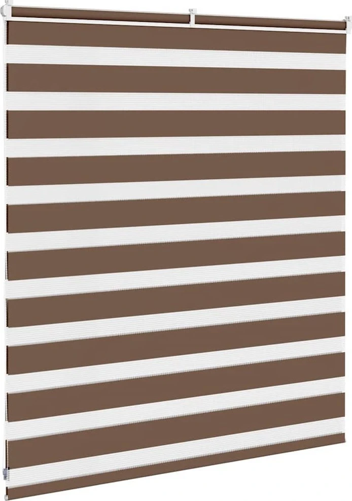 Zebrinės žaliuzės, rudos, 120x100 cm, audinys, plotis 115,9 cm, poliesteris