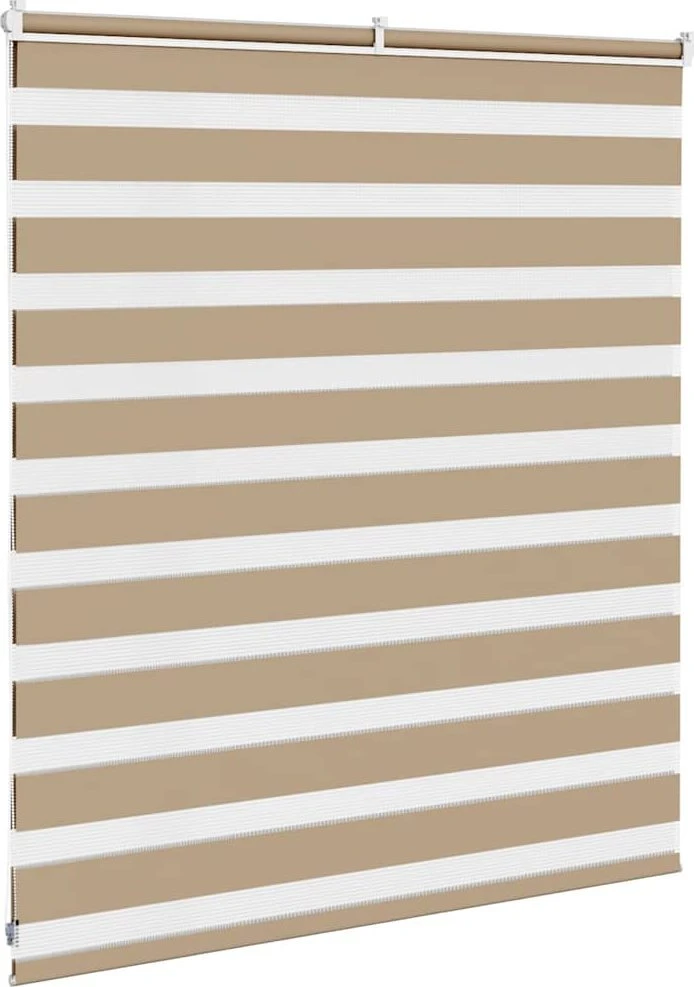 Zebro žaliuzė, smėlio rudos spalvos, 125x100 cm, audinys, plotis 120,9 cm, poliesteris