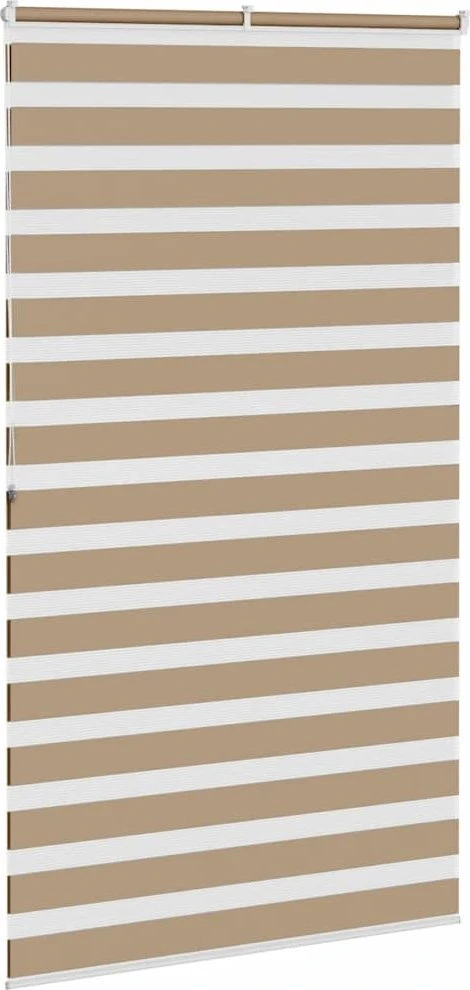 Zebro žaliuzė, smėlio rudos spalvos, 135x200 cm, audinys, plotis 130,9 cm, poliesteris