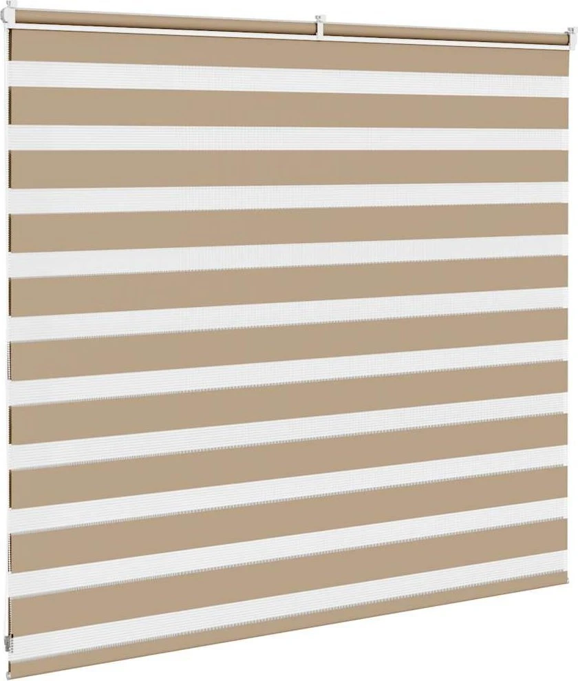 Zebro žaliuzė, smėlio rudos spalvos, 155x100 cm, audinys, plotis 150,9 cm, poliesteris