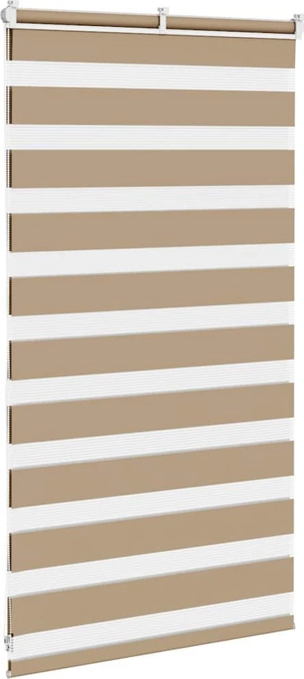 Zebro žaliuzė, smėlio rudos spalvos, 85x100 cm, audinys, plotis 80,9 cm, poliesteris