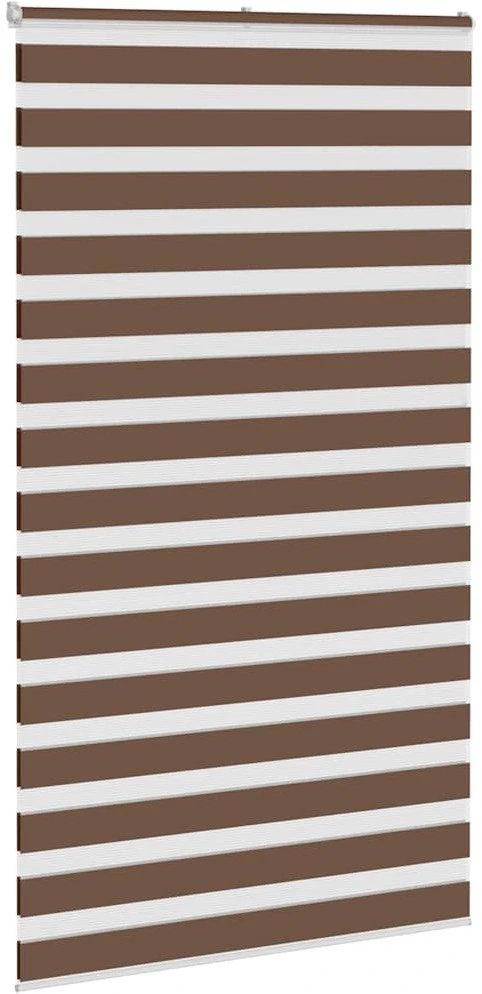 Zebrinės žaliuzės, rudos, 125x200 cm, audinys, plotis 120,9 cm, poliesteris