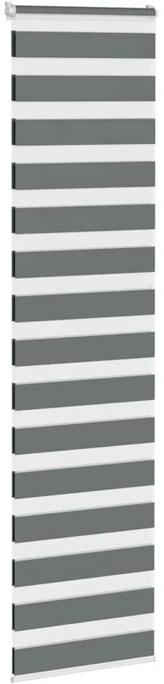 Zebrinės žaliuzės, tamsiai pilkos, 55x230 cm, audinys, plotis 50,9 cm, poliesteris