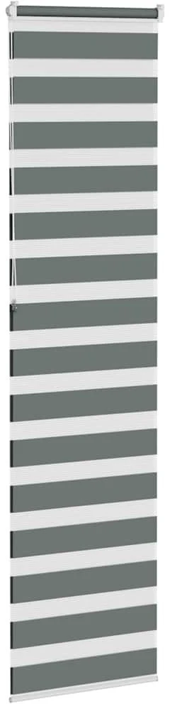 Zebrinės žaliuzės, tamsiai pilkos, 55x230 cm, audinys, plotis 50,9 cm, poliesteris