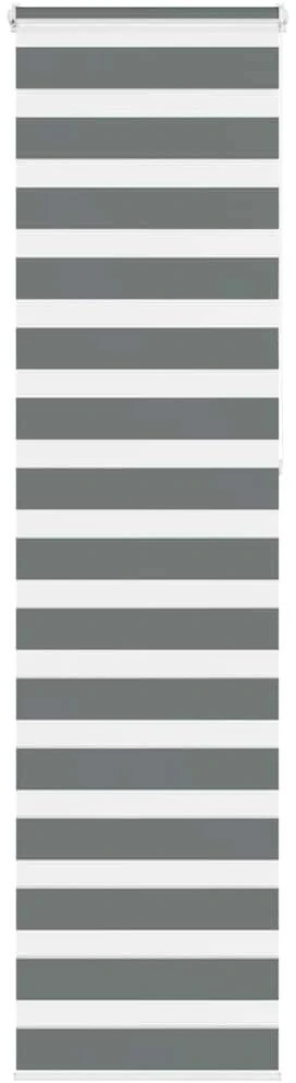 Zebrinės žaliuzės, tamsiai pilkos, 55x230 cm, audinys, plotis 50,9 cm, poliesteris
