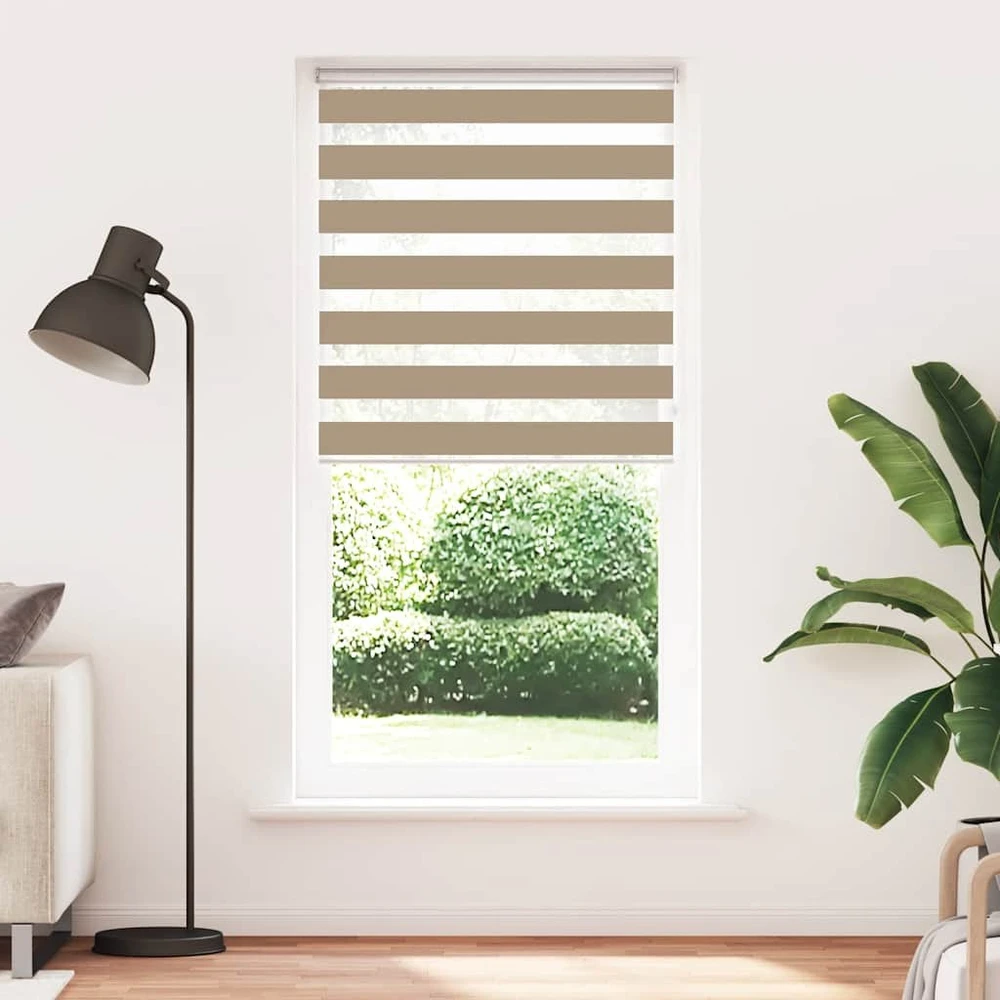 Zebro žaliuzė, smėlio rudos spalvos, 105x230 cm, audinys, plotis 100,9 cm, poliesteris