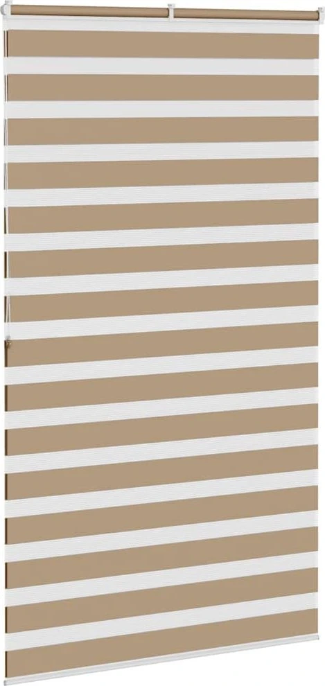 Zebro žaliuzė, smėlio rudos spalvos, 125x200 cm, audinys, plotis 120,9 cm, poliesteris