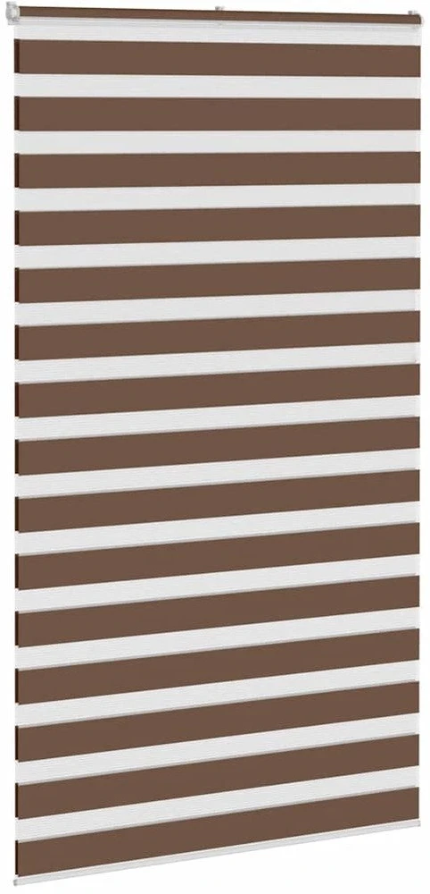 Zebrinės žaliuzės, rudos, 135x200 cm, audinys, plotis 130,9 cm, poliesteris