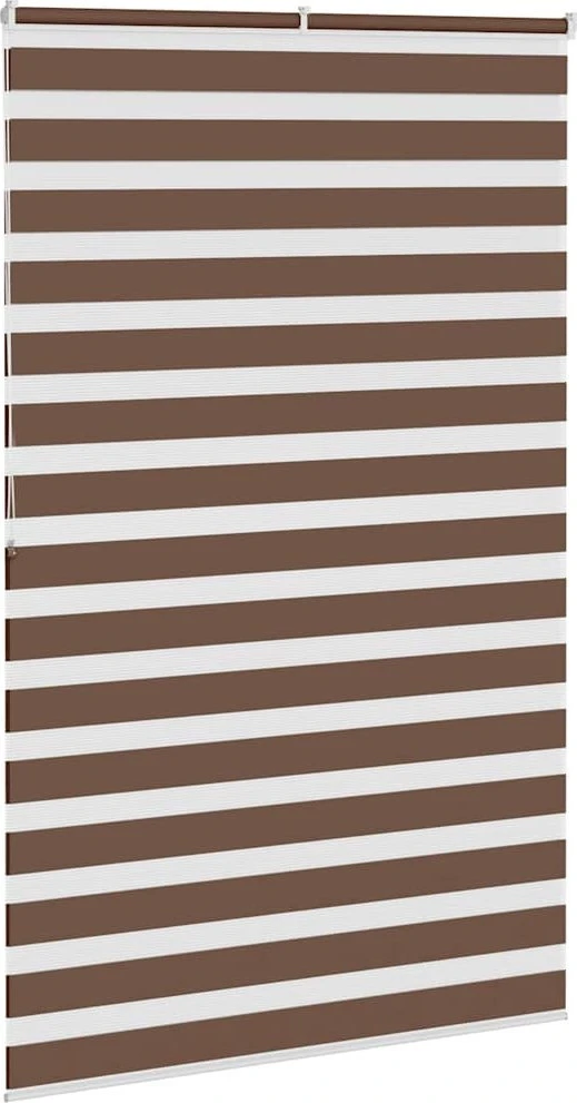 Zebrinės žaliuzės, rudos, 145x200 cm, audinys, plotis 140,9 cm, poliesteris
