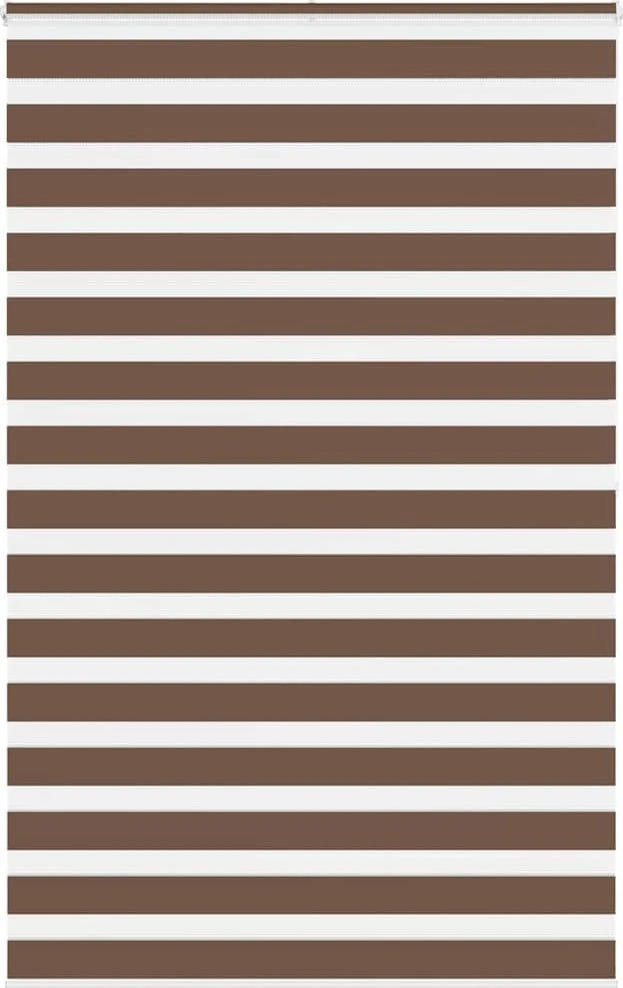 Zebrinės žaliuzės, rudos, 145x200 cm, audinys, plotis 140,9 cm, poliesteris