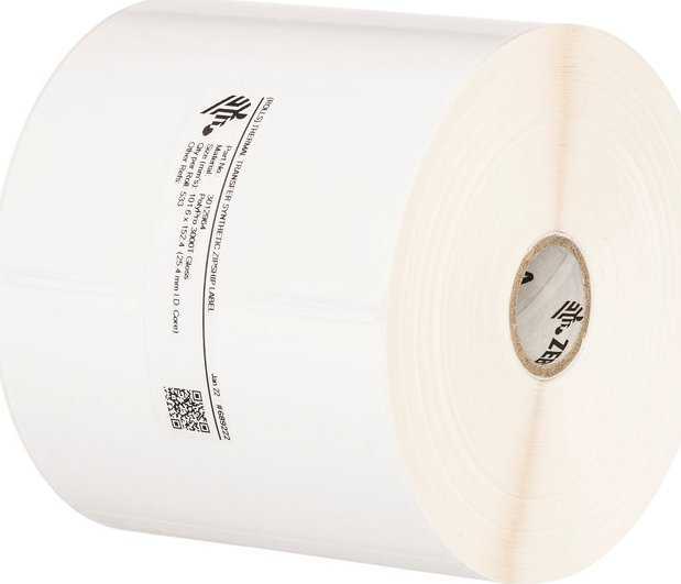 Zebra Zebra LABEL, POLYETHYLENE, 148X210MM, THERMAL TRANSFER, POLYE 3100T GLOSS, PERMANENT ADHESIVE, 76MM CORE