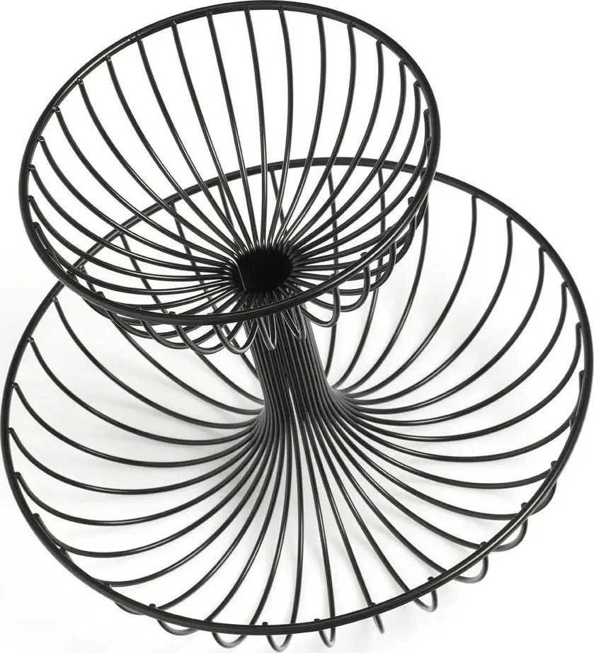 Fruit basket 2-level, Ø 32 x 26 cm, juodas, ZELLER