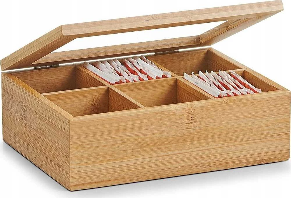 Bamboo Bambuko arbatos dėžutė maišeliuose - 6 skyreliai, ZELLER