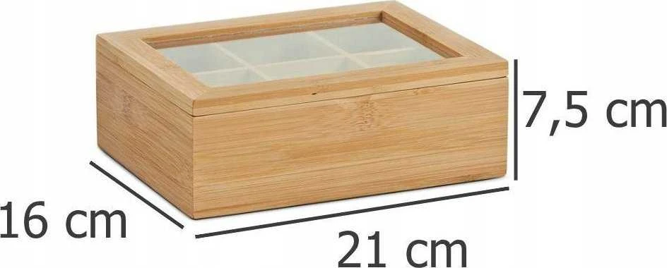 Bamboo Bambuko arbatos dėžutė maišeliuose - 6 skyreliai, ZELLER