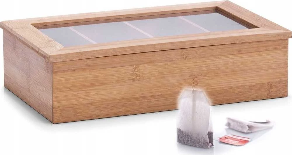 Bamboo Bambuko arbatos dėžutė maišeliuose - 4 skyriai, ZELLER