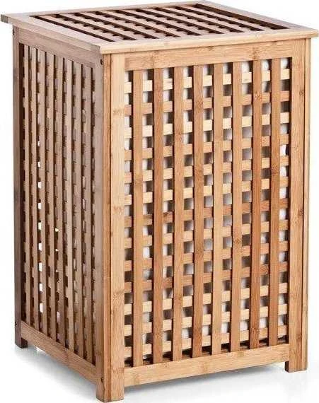Pakabinamas skalbinių krepšys iš bambuko - 92 litrai, išimamas įdėklas, BAMBOO ZELLER