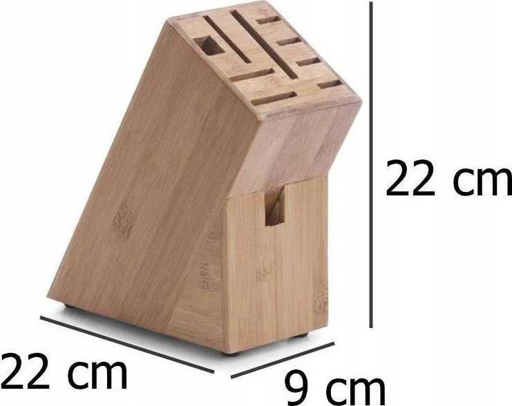 Zeller Bamboo Bambukinis peilių stovas, peilio blokas - 22x22x9cm