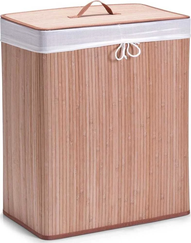 Bamboo Bambuko skalbinių krepšelis, 104 l, 2 kamerų, šviesiai ruda, ZELLER