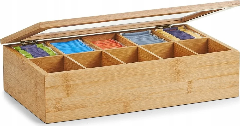 Bamboo Bambuko arbatos dėžutė maišeliuose - 10 skyrių, ZELLER