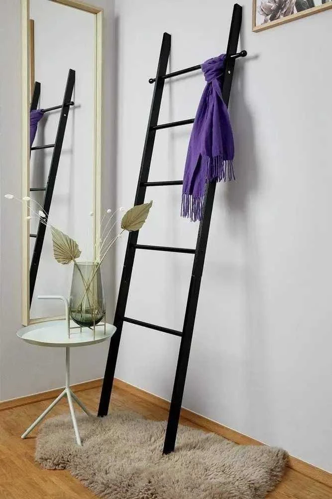 Zeller Vonios kopėčios SURI BAMBOO, juoda spalva, Wenko
