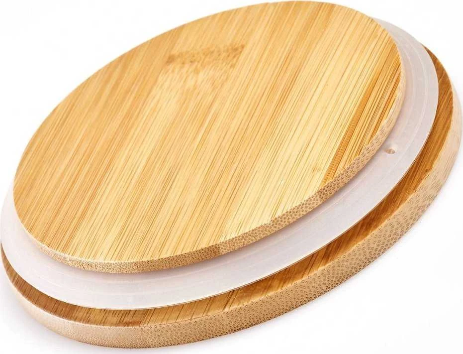 Bamboo ANTRACITO keraminis indelis su bambuko dangteliu, 650 ml, ZELLER