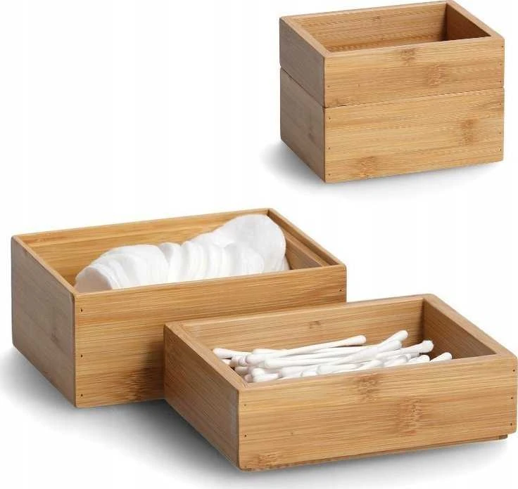 PIECES Organizatorius kosmetikai, bambukas, 2 vnt., ZELLER