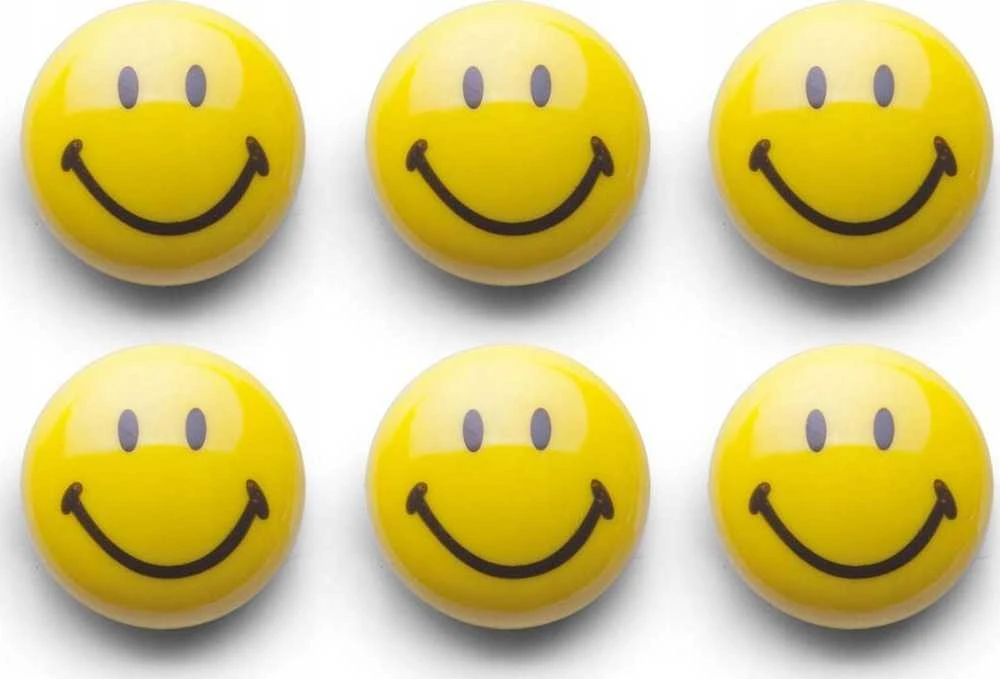 Zeller Smiley magnetukai, 6 vnt, Ø 3 cm