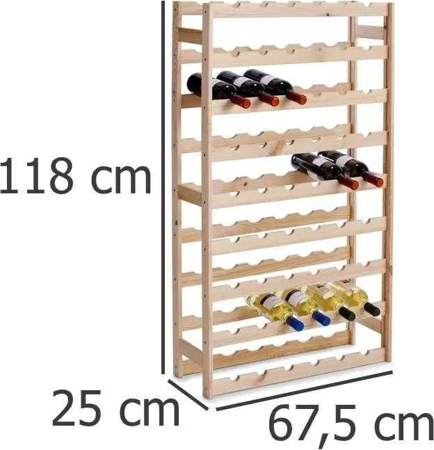 Medinė vyno lentyna - iki 54 butelių, ZELLER