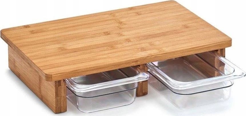 Zeller Bamboo Bambuko pjaustymo lenta su padėklais, pjaustymo lenta, virtuvės lentos, medinės pjaustymo lentos, virtuvės reikmenys, bambuko pjaustymo lenta