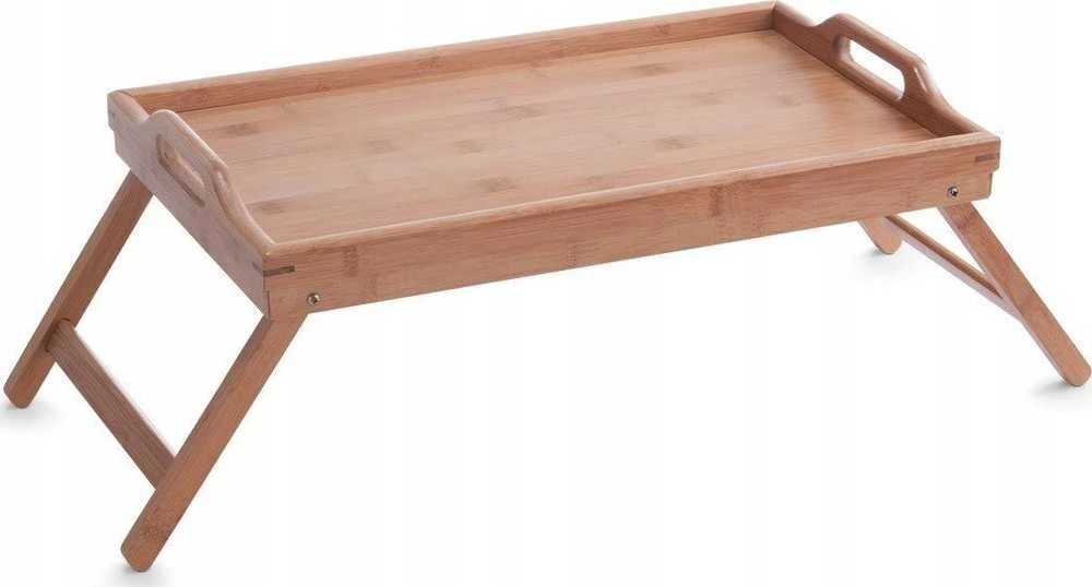 Bamboo Pusryčių stalas, Bambuko padėklas su kojelėmis, 50x30 cm, ZELLER