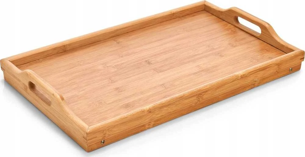 Bamboo Pusryčių stalas, Bambuko padėklas su kojelėmis, 50x30 cm, ZELLER