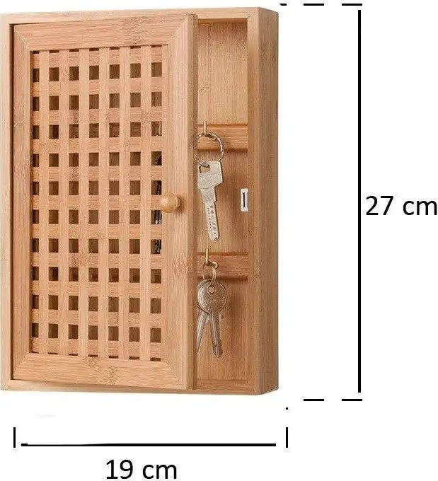 Zeller Bamboo Raktų spintelės dėklas, laikiklis Bambuko raktas