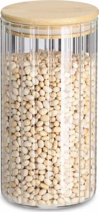 Zeller GROOVES stiklainis su bambukiniu dangteliu, 800 ml