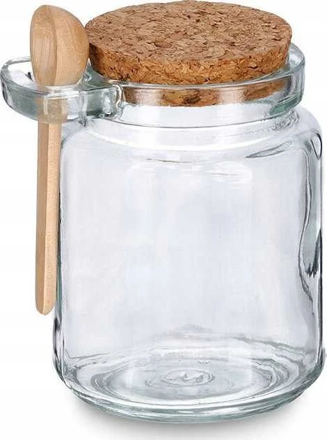 Zeller Stiklainis su kamštiniu uždoriu ir praktišku šaukšteliu, 250 ml