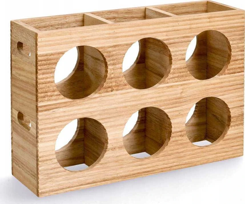 Zeller Stovas 6 buteliams, medinis, 38 x 11,6 x 27 cm