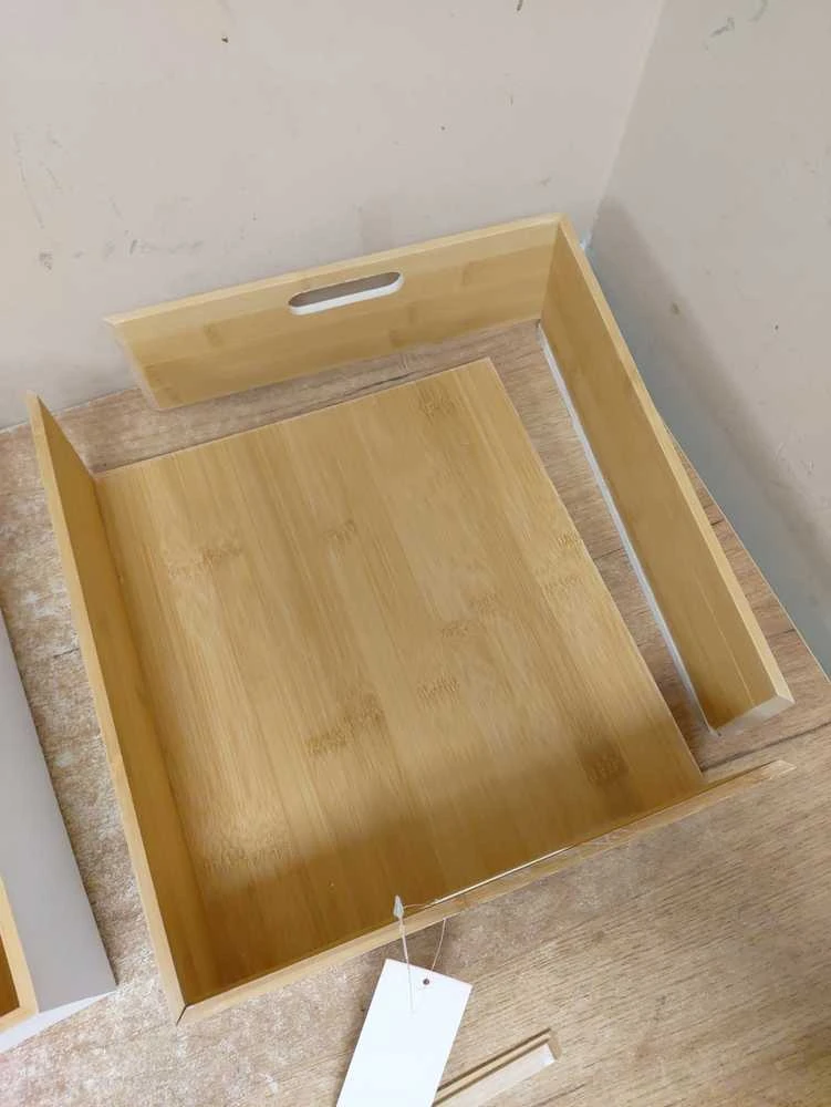 Zeller Bamboo Sandėliavimo dėžutė, bambukinė, balta 30x27x10,5