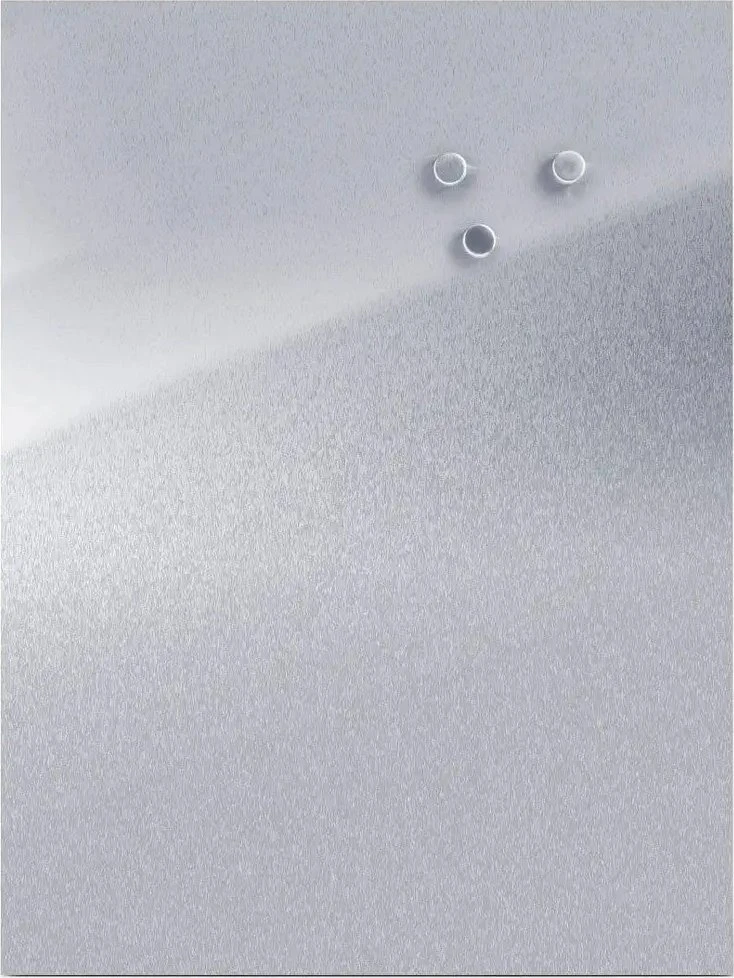 Magnetinė lenta užrašams INOX + 3 magnetai, 60x80 cm, ZELLER