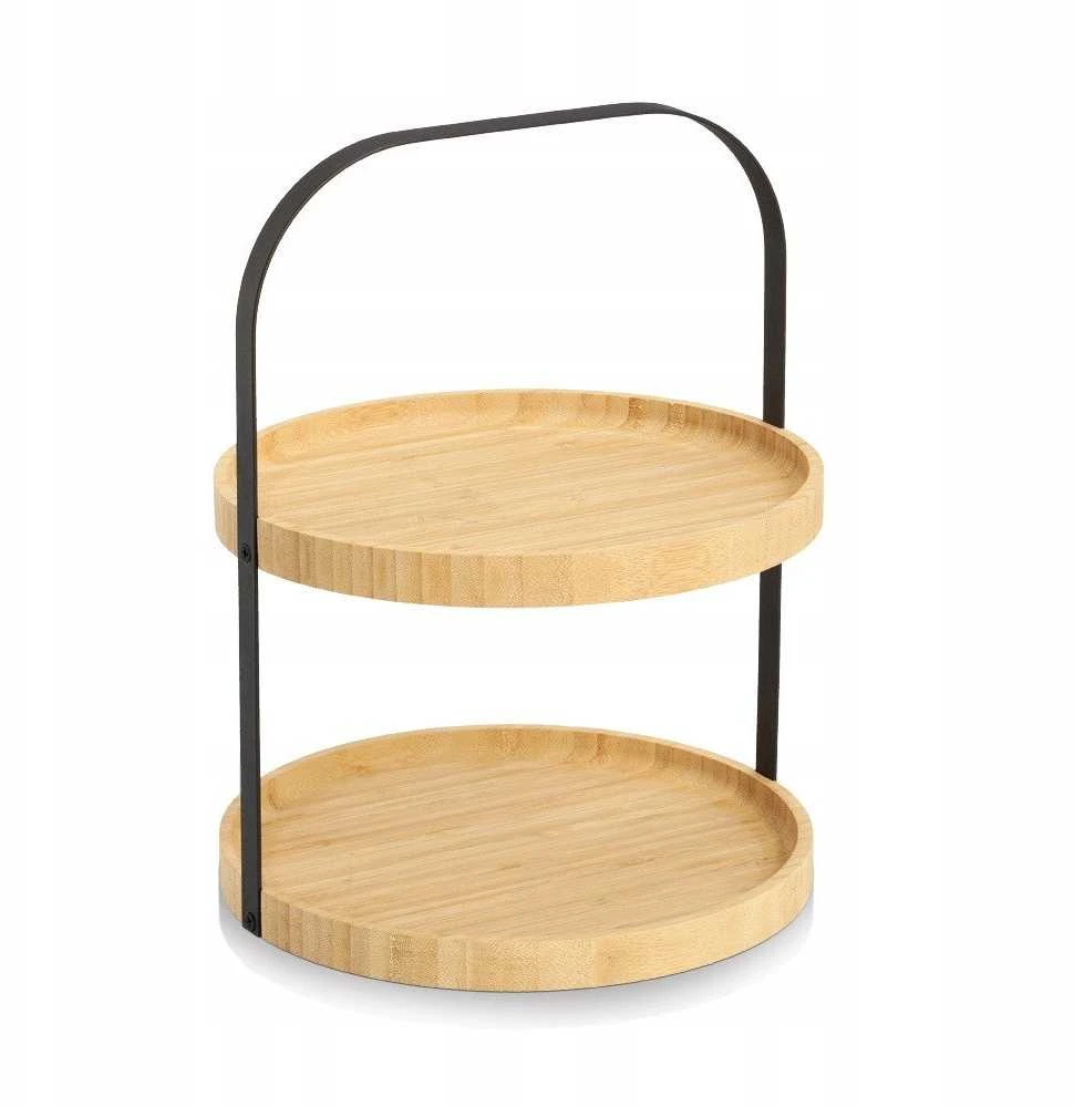 Zeller Bamboo serviravimo lėkštė su rankena MAVARO, 2 pakopų
