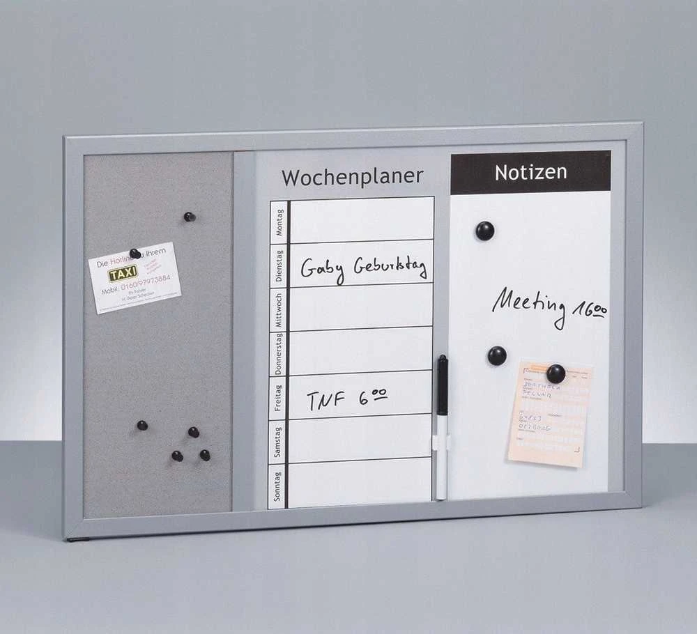WEEKLY PLANNER užrašų lenta, 3 in 1, 60x40 cm, ZELLER
